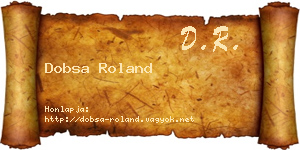 Dobsa Roland névjegykártya