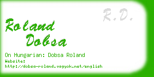 roland dobsa business card